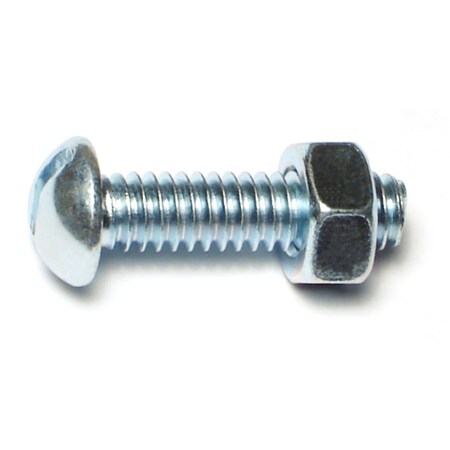 Midwest Fastener 1/4"-20 x 1 in Slotted Round Machine Screw, Zinc Plated Steel, 25 PK 60743